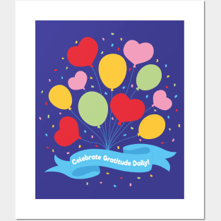 Celebrate Gratitude Daily! | Blue Posters and Art